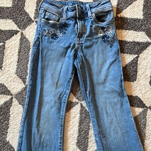 Gap Girls 10 Flared Jeans with Floral Embroidery